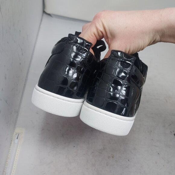 Christian Louboutin MENS Rantulow Orlato Crocodile Black Patent Sneaker - Picture 10 of 10